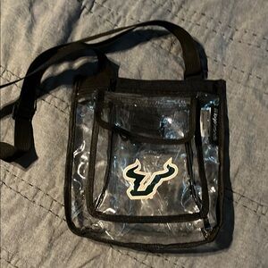 Clear Black Trim USF South Florida Stadium Bag